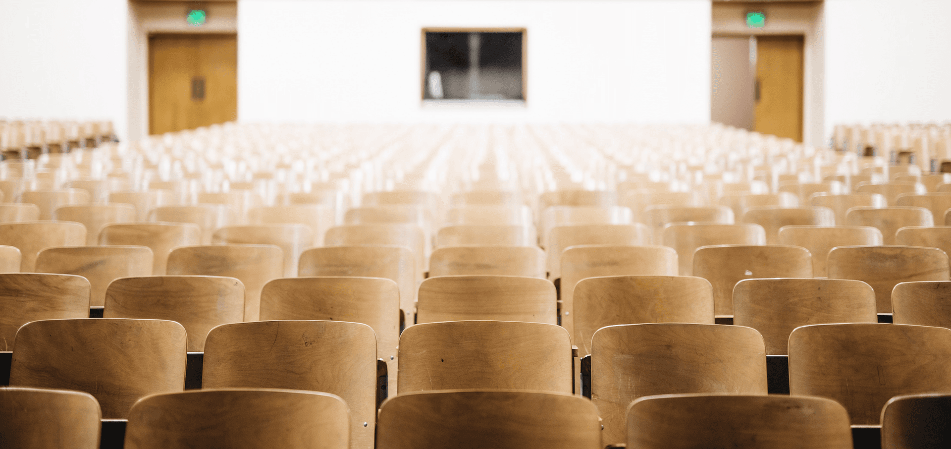 empty auditorium chairs