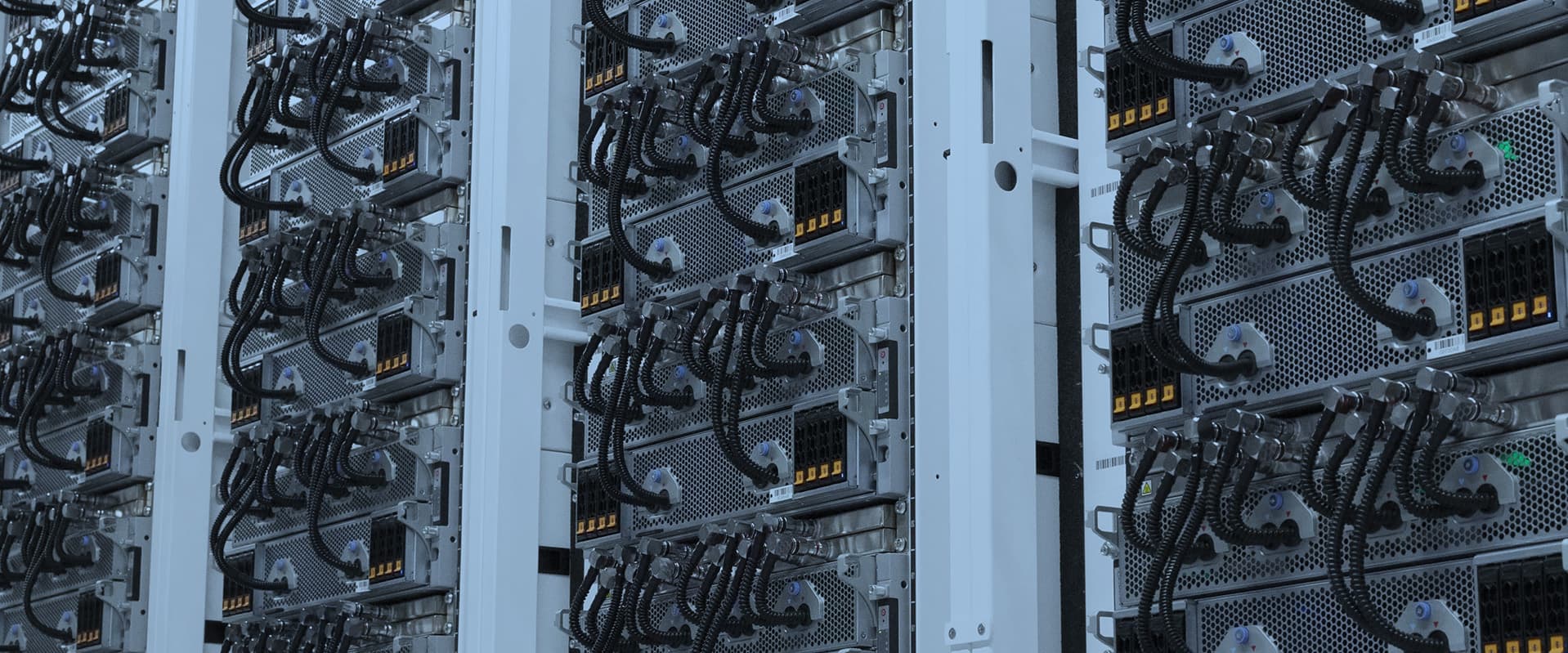 close up of machines in computing facility